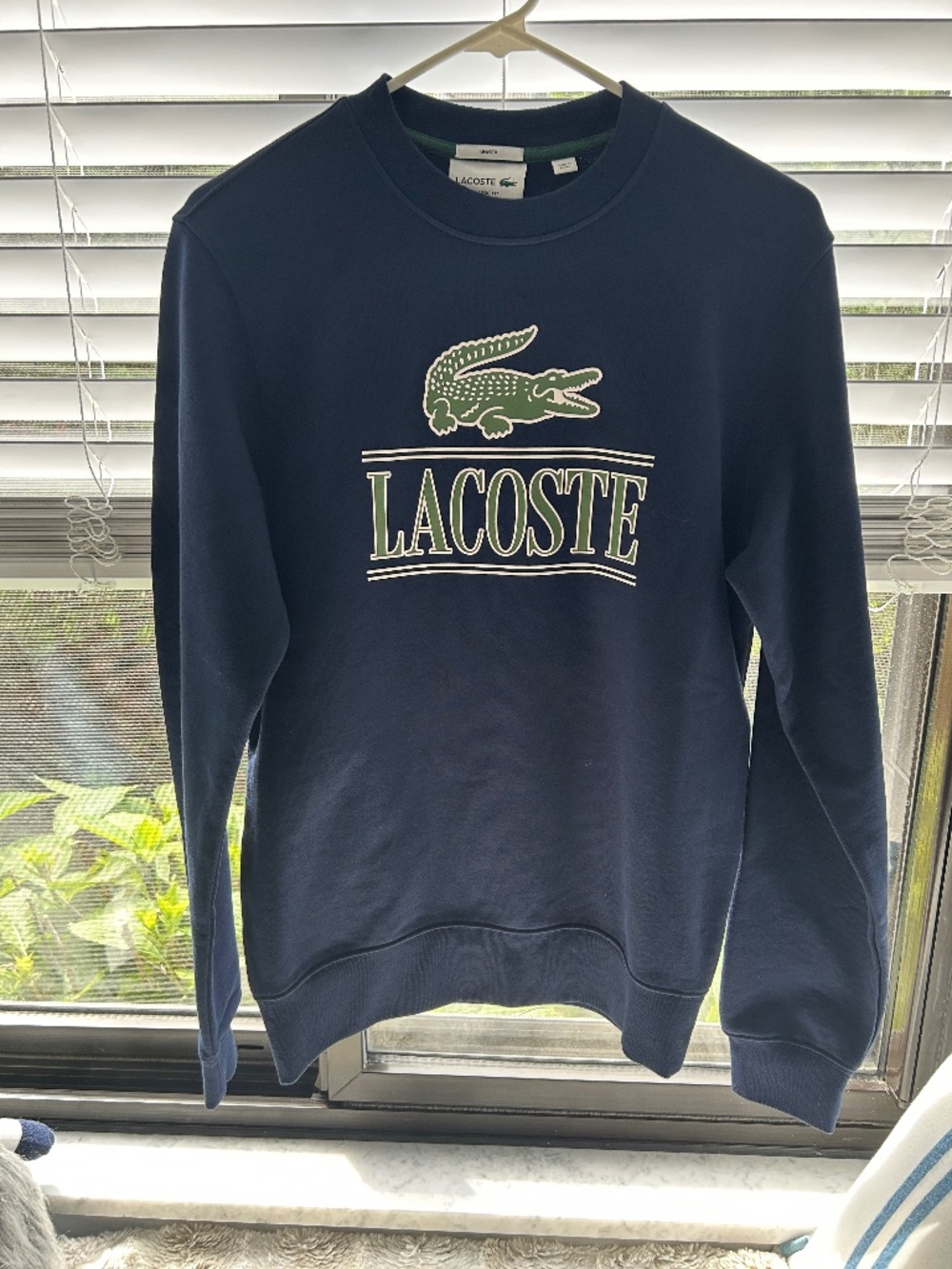 Women’s Lacoste Crewneck in Navy Blue Size XS